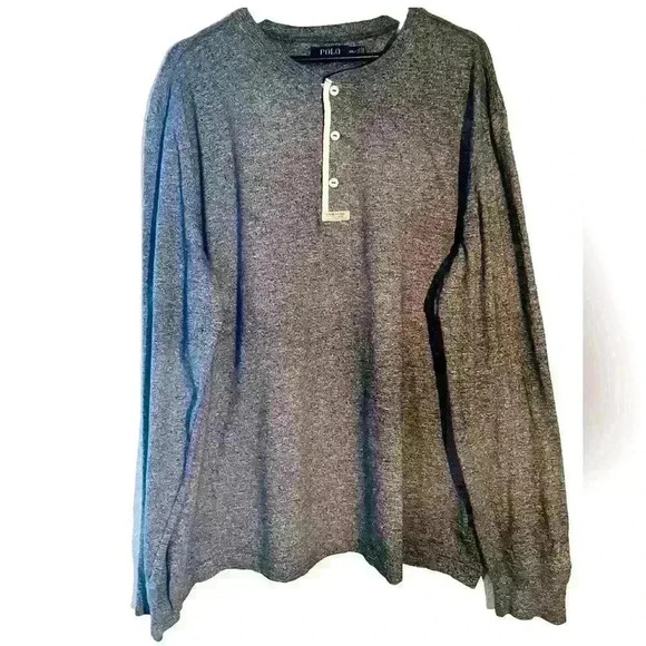 Vintage Polo Ralph Lauren Polo RL Guide Quality Dry Goods Henley Shirt Medium - Picture 1 of 5